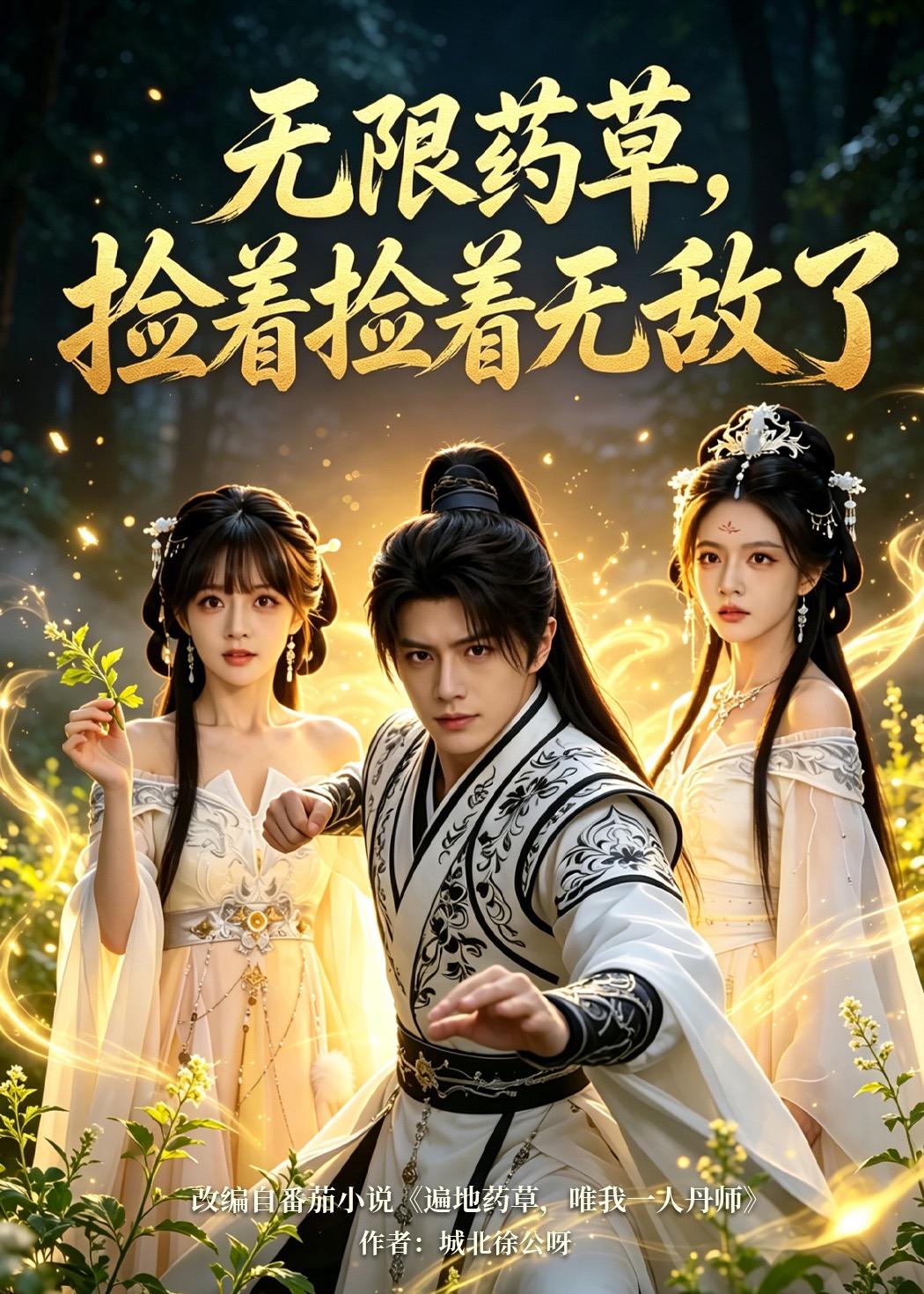 無限藥草:撿著撿著無敵了 短劇封面