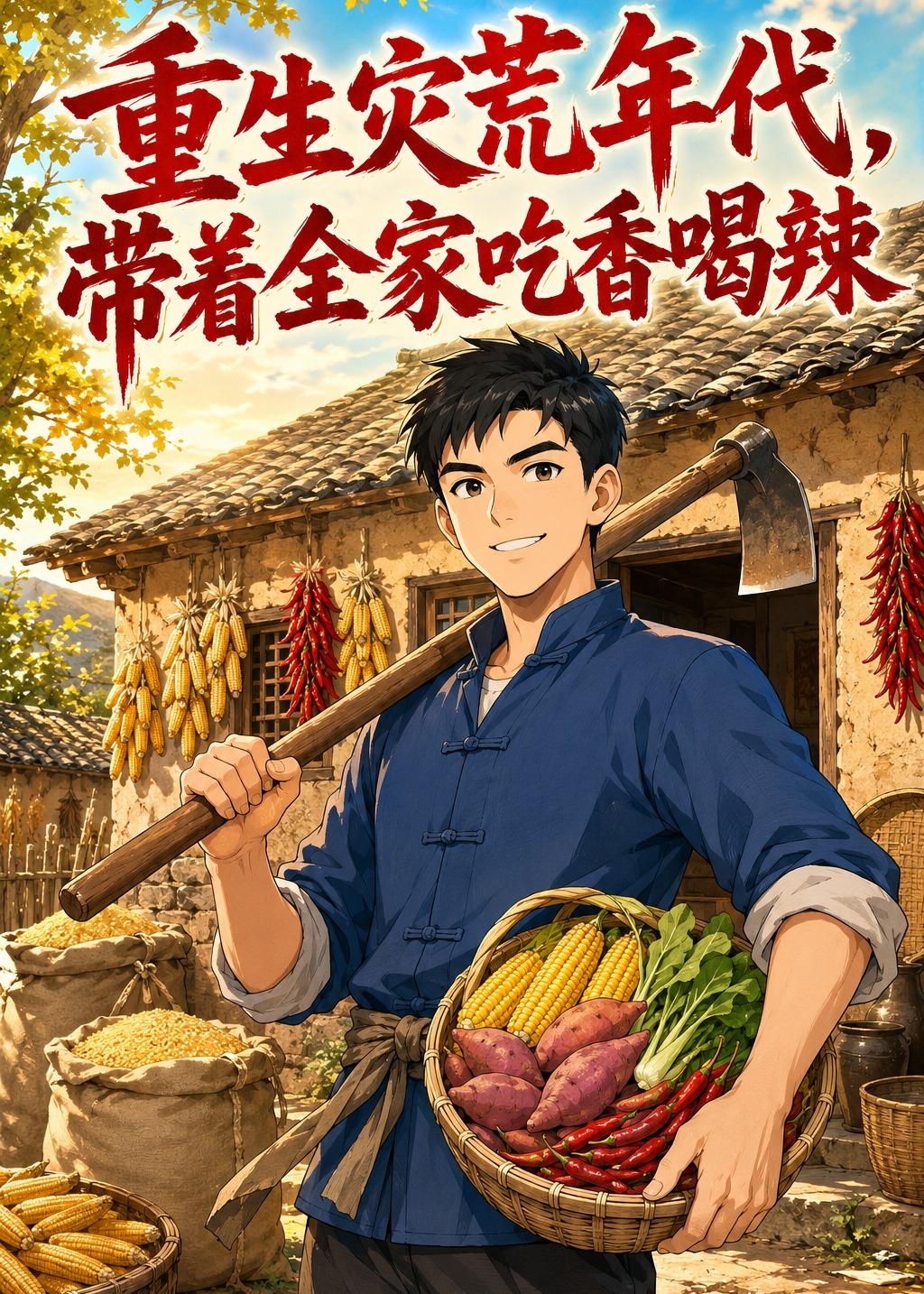重生災荒年代，帶著全家吃香喝辣 短劇封面