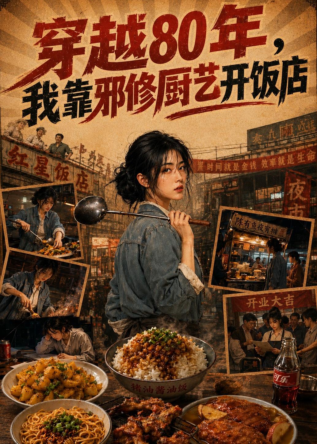 穿越80年，我靠邪修廚藝開飯店 短劇封面