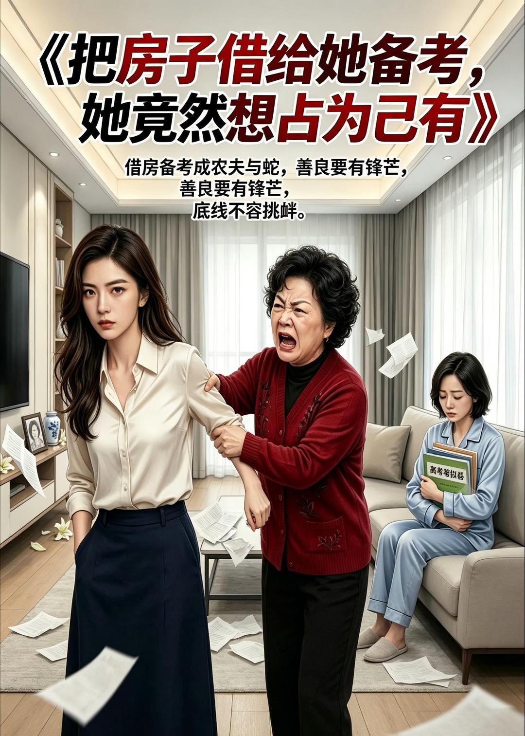 把房子借給她備考，她竟然想占為己有 短劇封面