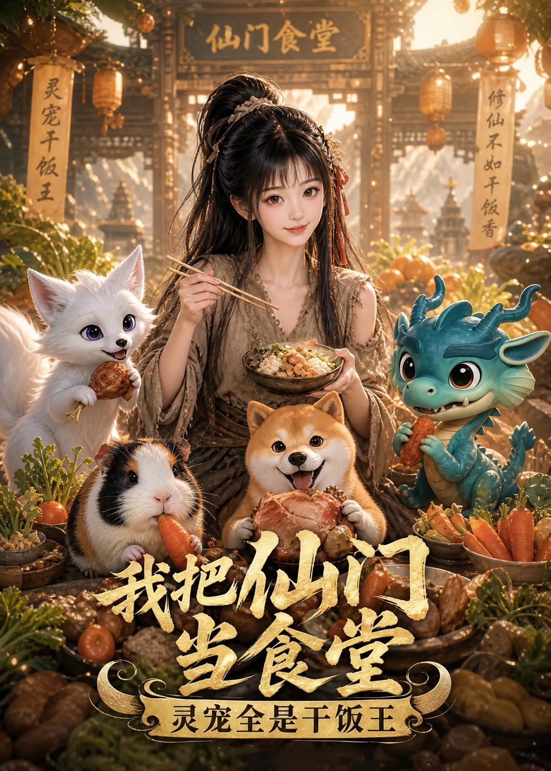 我把仙門當食堂，靈寵全是干飯王 短劇封面