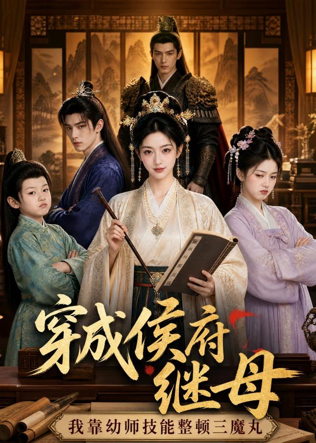 穿成侯府繼母，我靠幼師技能整頓三魔丸 短劇封面