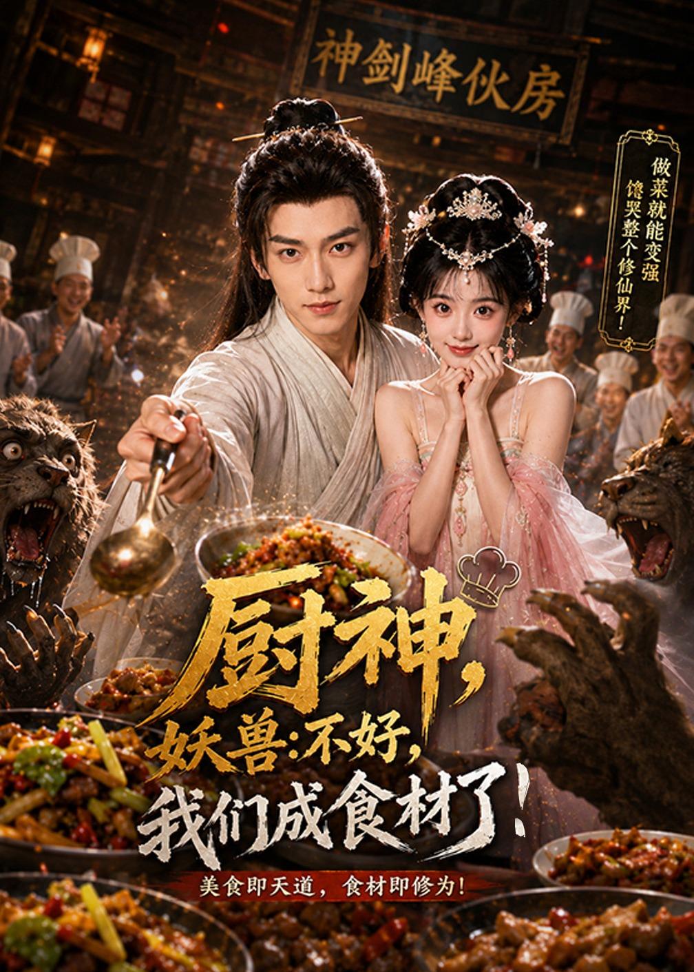 廚神，妖獸：不好，我們成食材了！ 短劇封面
