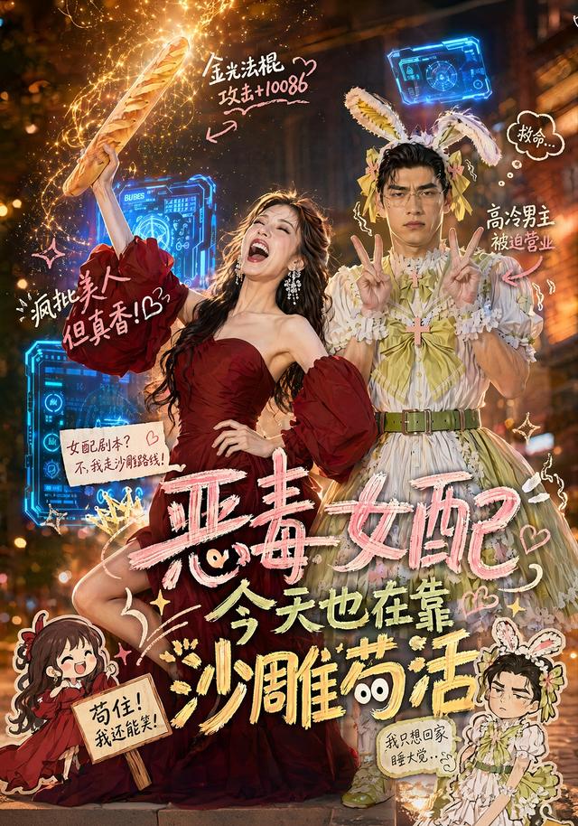 惡毒女配今天也在靠沙雕苟活 短劇封面