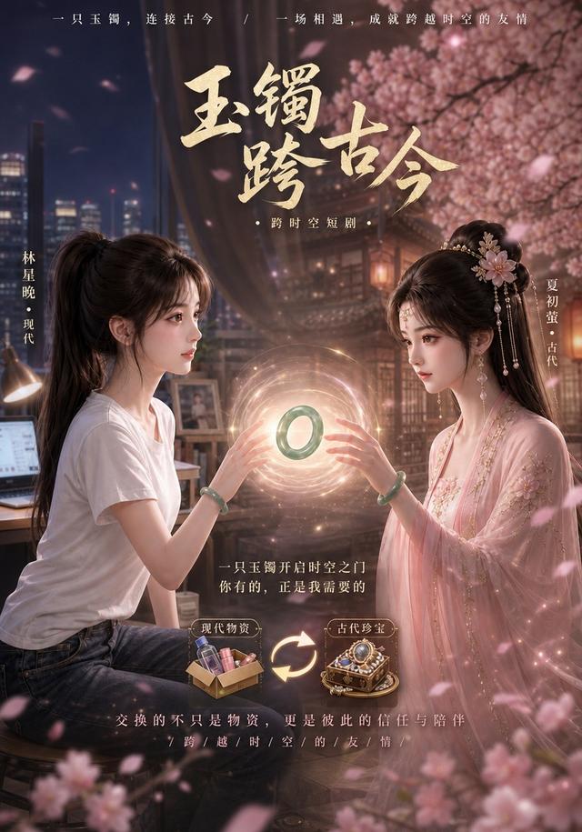 玉鐲跨古今 短劇封面