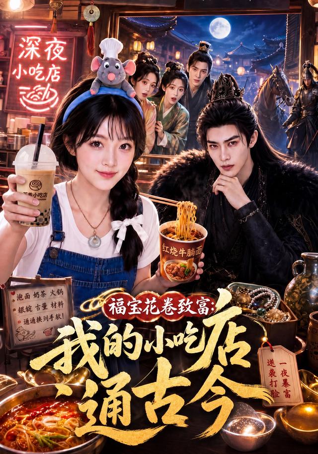 福寶花捲致富:我的小吃店通古今 短劇封面