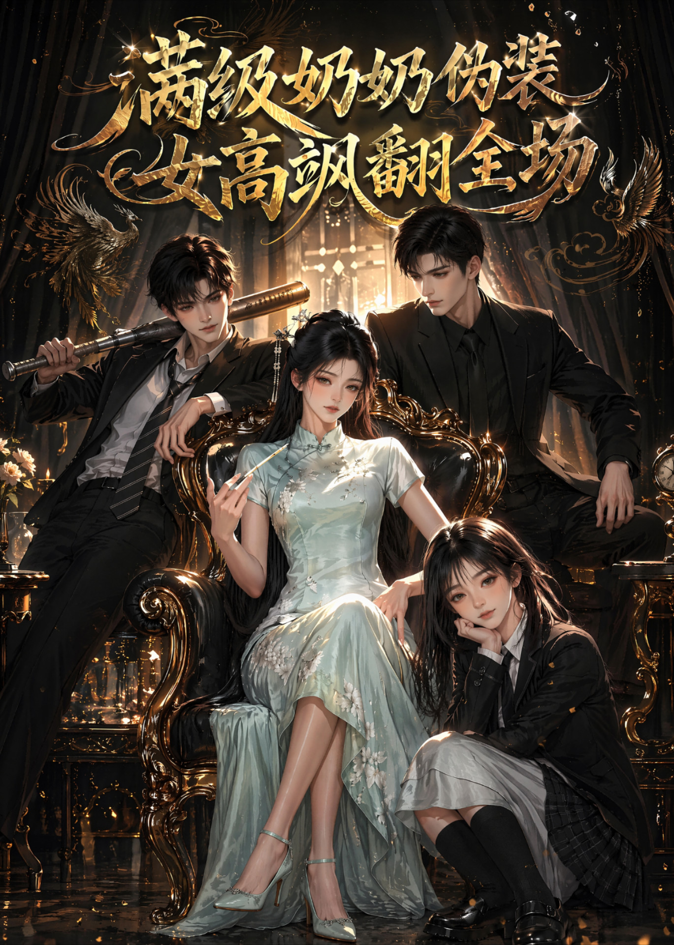滿級奶奶偽裝女高颯翻全場 短劇封面