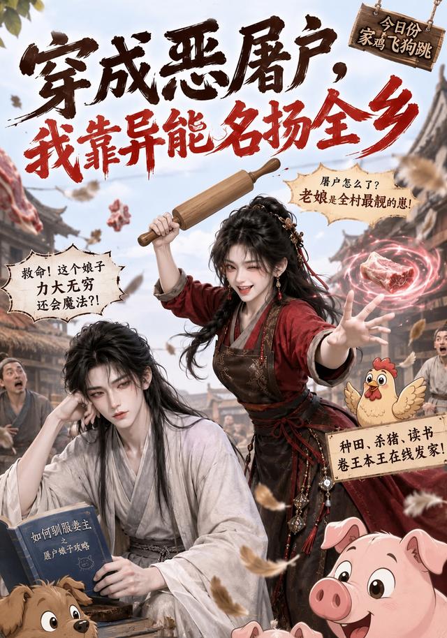 穿成惡屠戶，我靠異能名揚全鄉 短劇封面