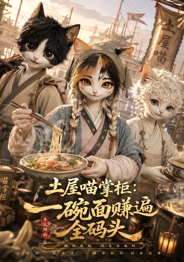 土屋喵掌櫃：一碗面賺遍全碼頭 短劇封面