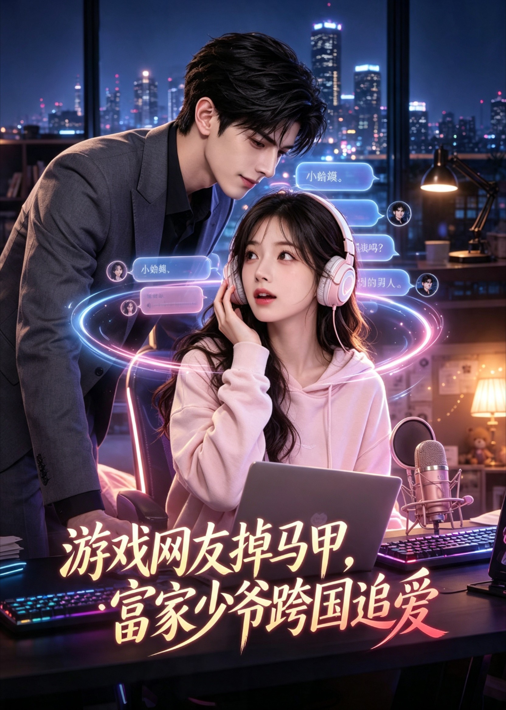 游戲網友掉馬甲，富家少爺跨國追愛 短劇封面