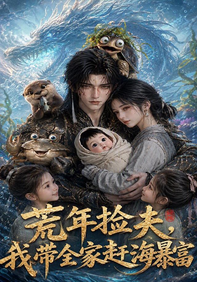 荒年撿夫，我帶全家趕海暴富 短劇封面
