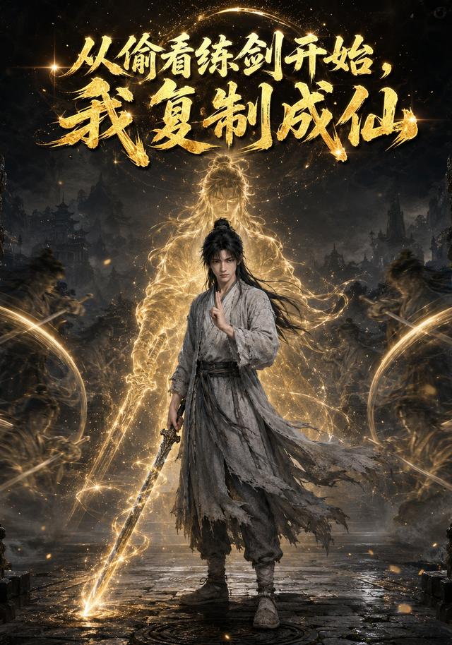 從偷看練劍開始，我復制成仙 短劇封面