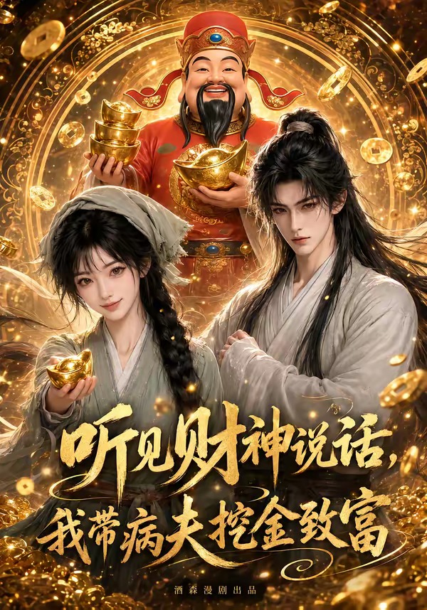 聽見財神說話，我帶病夫挖金致富 短劇封面