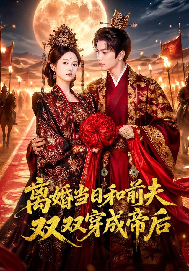 離婚當日和前夫雙雙穿成帝後 短劇封面