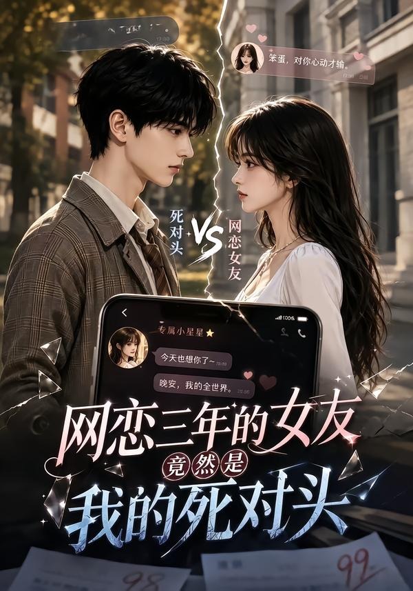 網戀三年的女友，竟然是我的死對頭 短劇封面