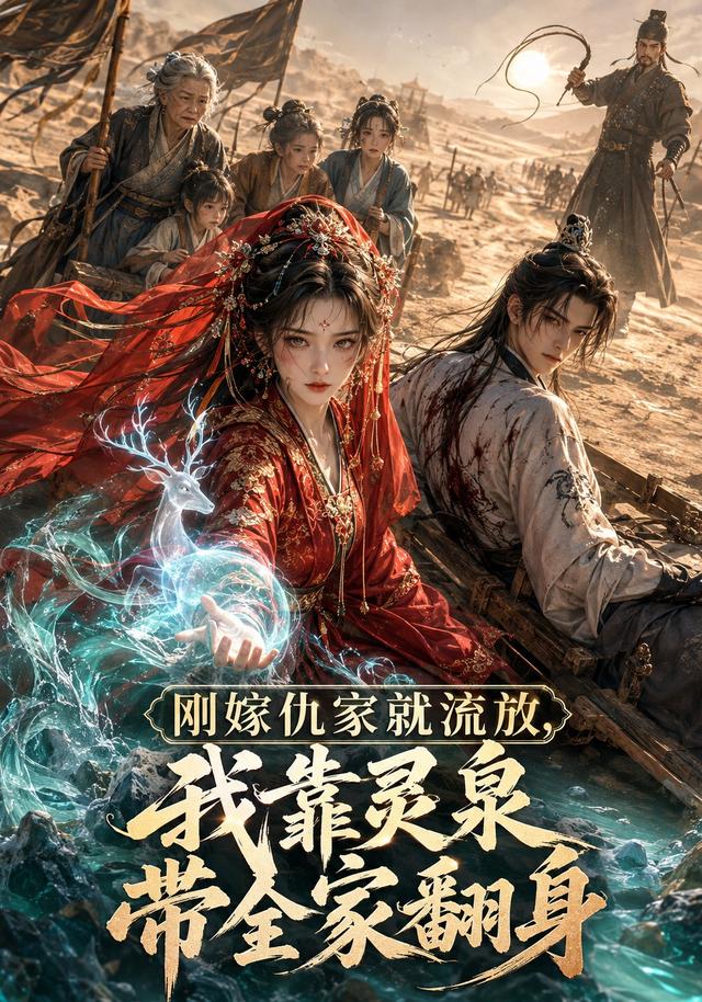 剛嫁仇家就流放，我靠靈泉帶全家翻身 短劇封面