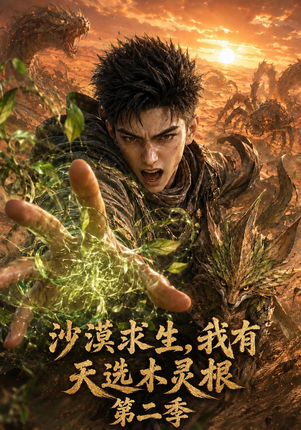 沙漠求生，我有天選木靈根第二季 短劇封面