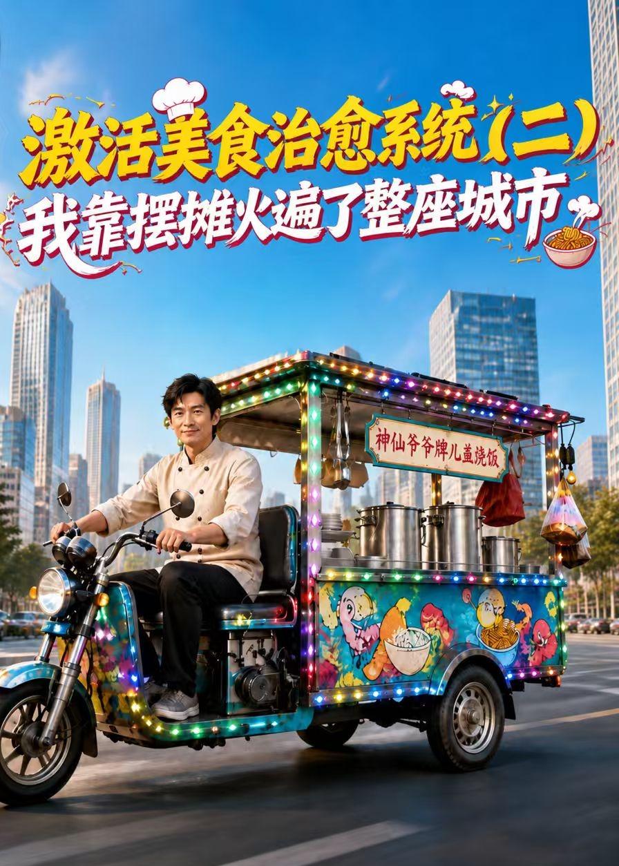 激活美食治癒系統我靠擺攤火遍了整座城市二 短劇封面