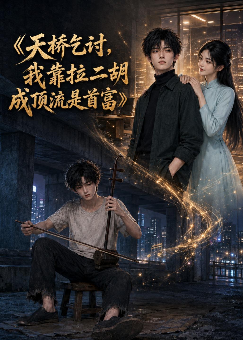 天橋乞討，我靠拉二胡成頂流是首富 短劇封面