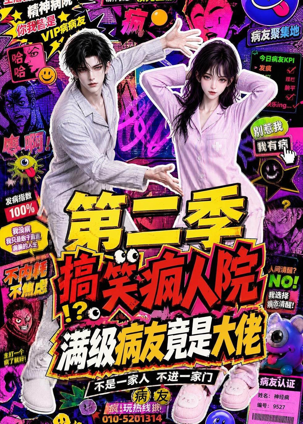 搞笑瘋人院：滿級病友竟是大佬第二季 短劇封面