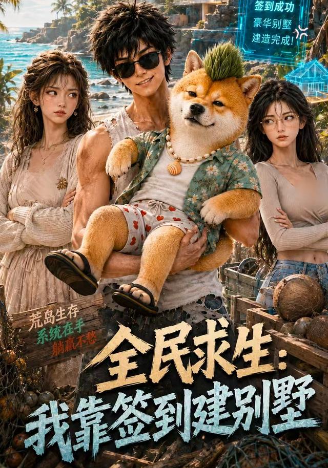 全民求生：我靠簽到建別墅 短劇封面