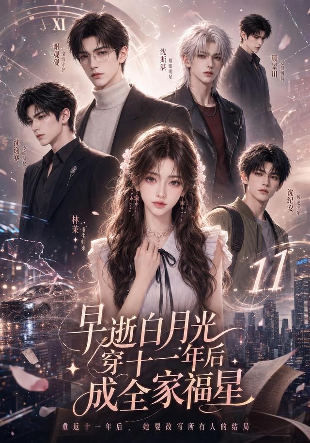 早逝白月光穿，十一年後成全家福星 短劇封面