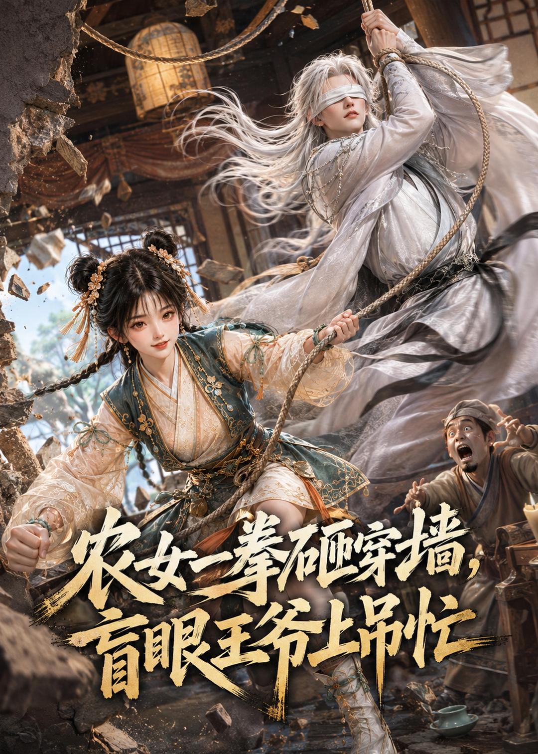 農女一拳砸穿牆，盲眼王爺上吊忙 短劇封面