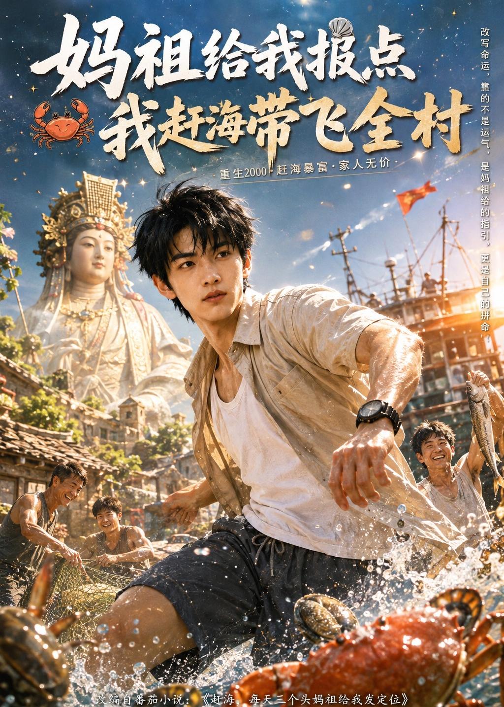 媽祖給我報點，我趕海帶飛全村 短劇封面