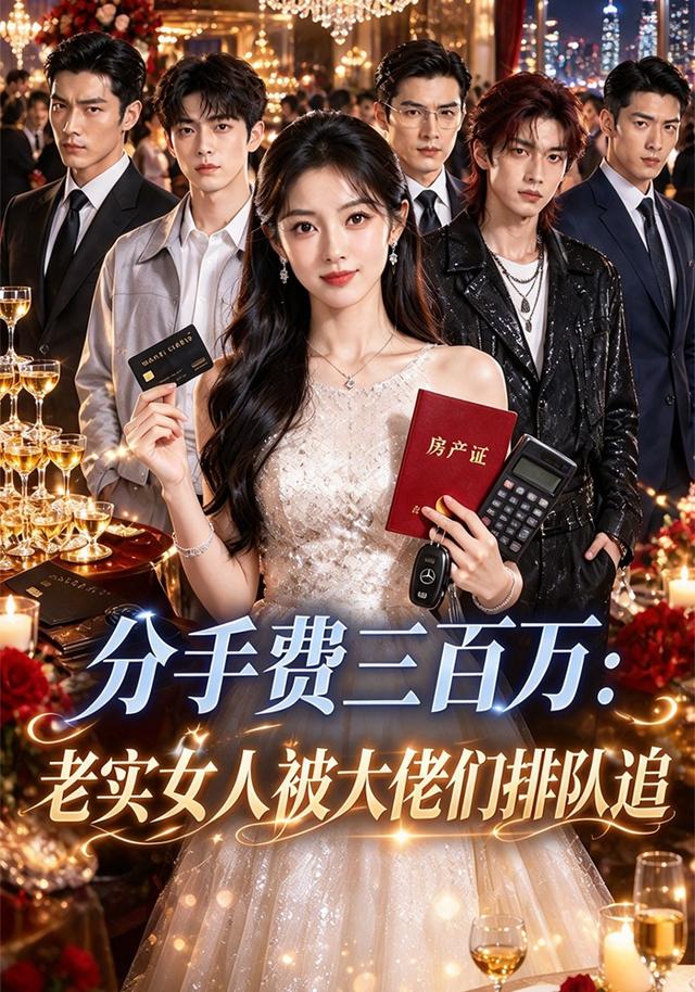 分手費三百萬：老實女人被大佬們排隊追 短劇封面