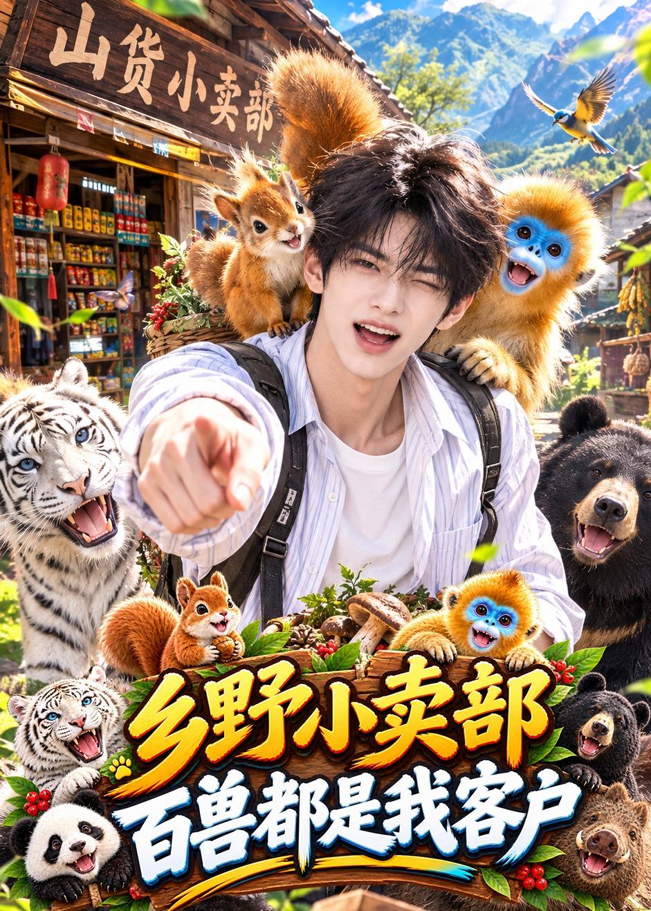 鄉野小賣部，百獸都是我客戶 短劇封面