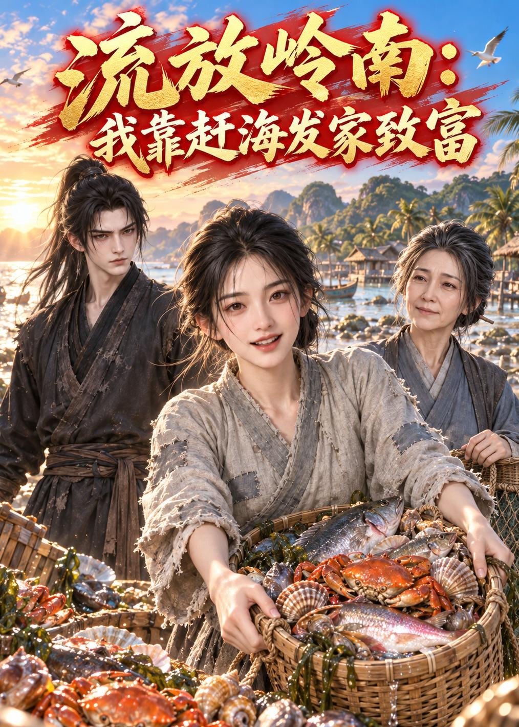 流放嶺南，我靠趕海發家致富 短劇封面