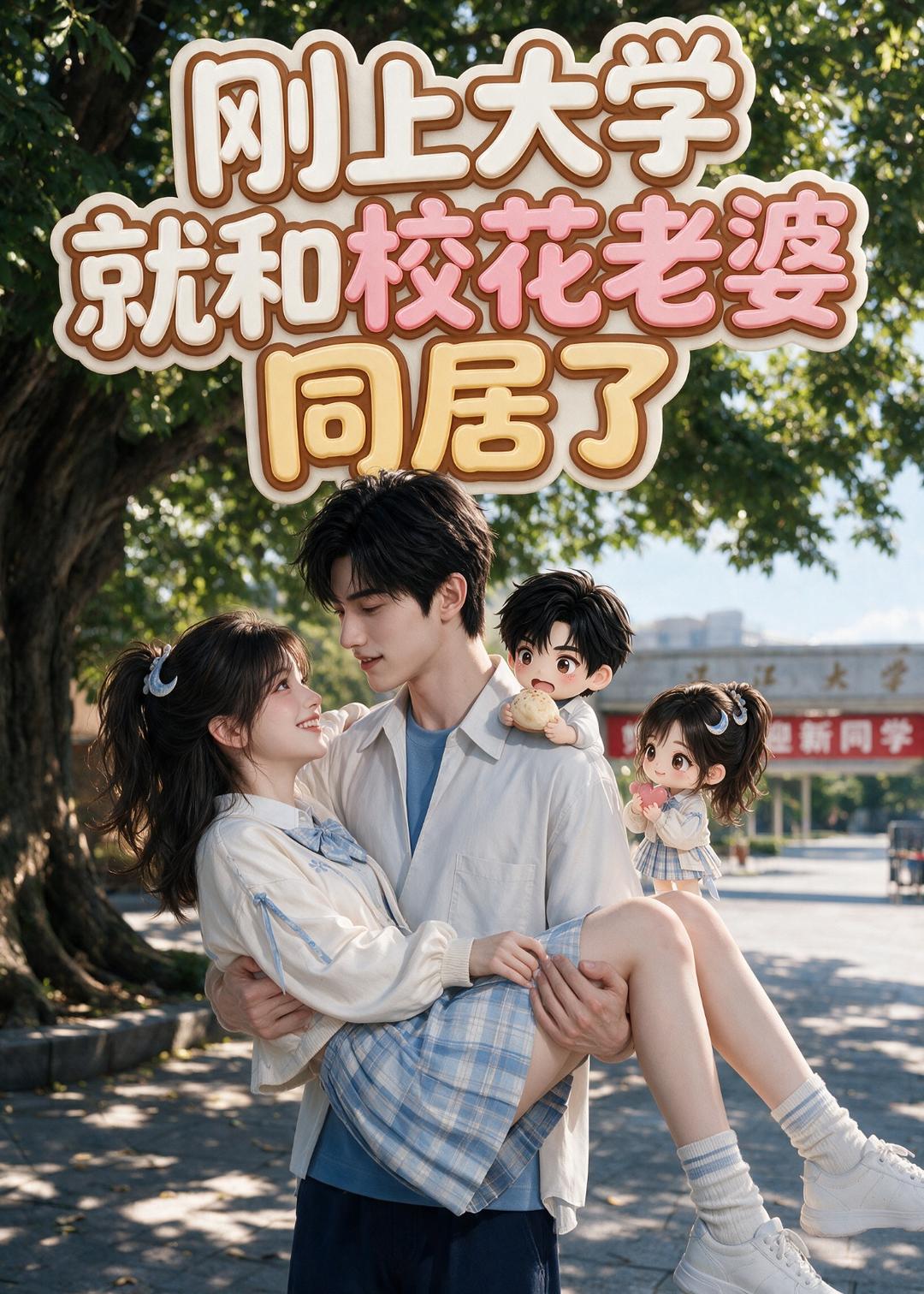 剛上大學就和校花老婆同居了 短劇封面