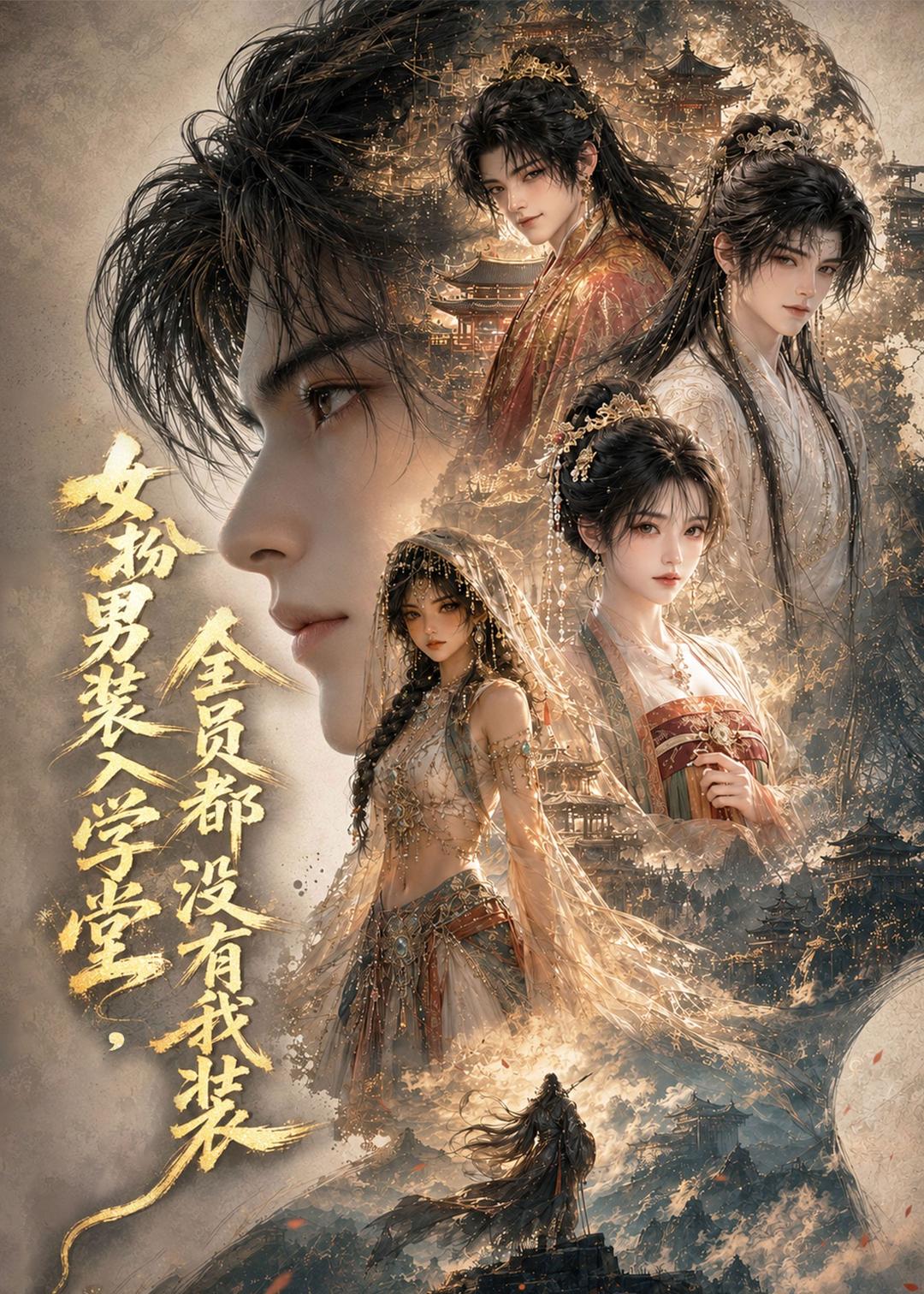 女扮男裝入學堂，全員都沒有我裝 短劇封面