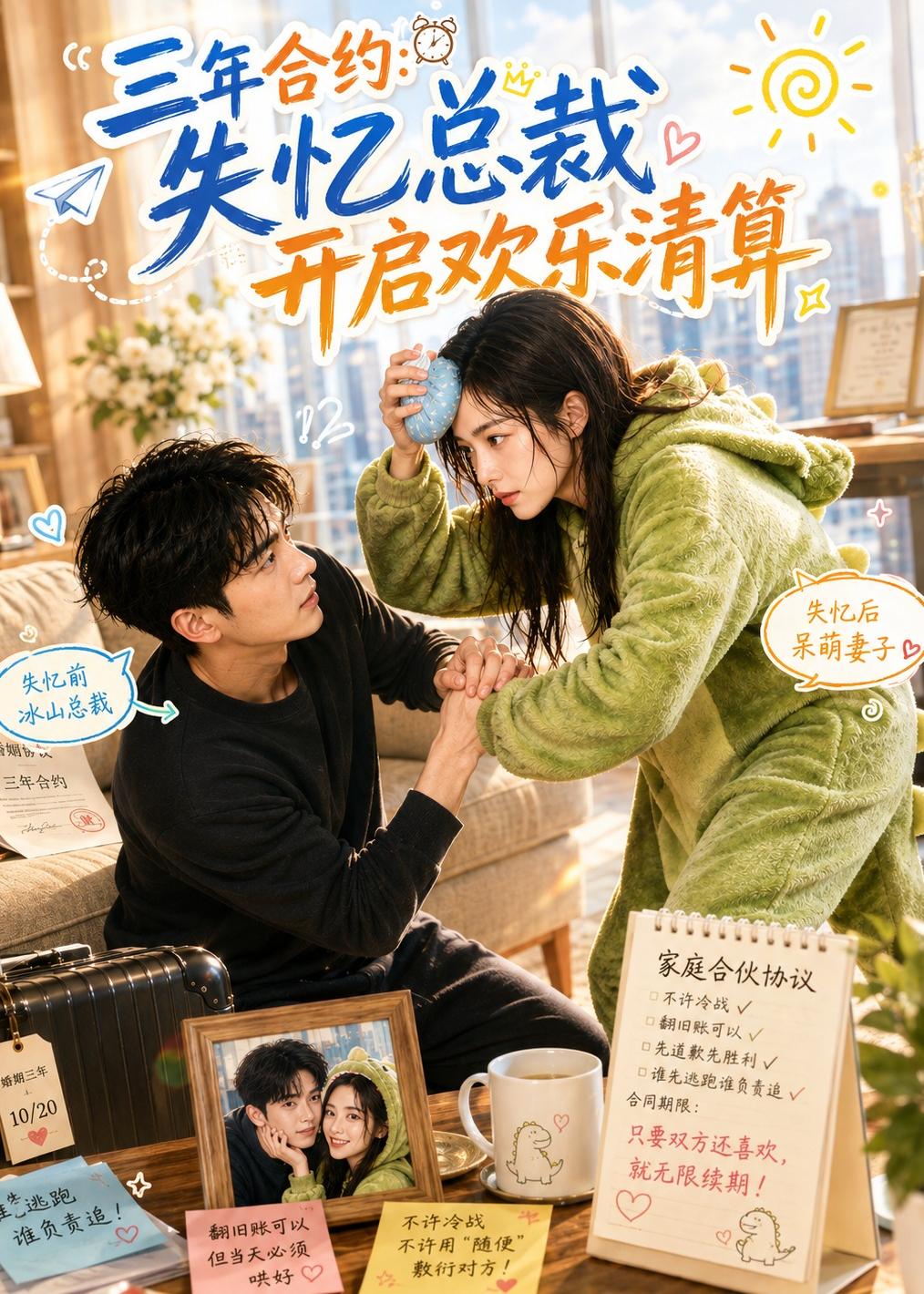 三年合約：失憶總裁開啟歡樂清算 短劇封面