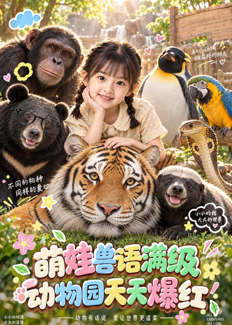 萌娃獸語滿級，動物園天天爆紅 短劇封面