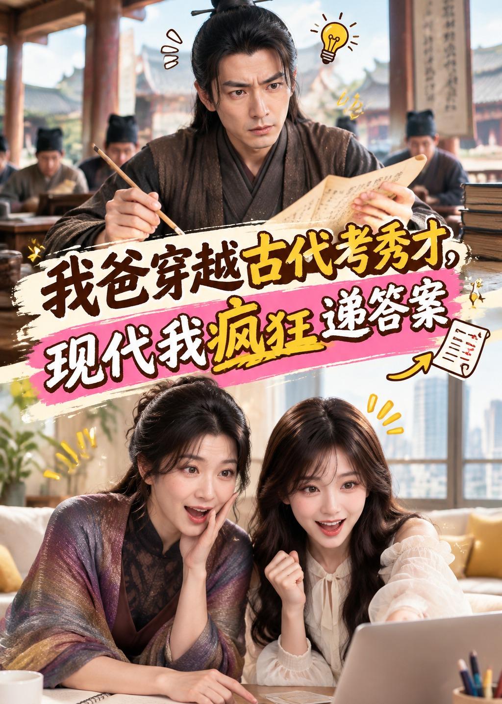 我爸穿越古代考秀才，現代我瘋狂遞答案 短劇封面