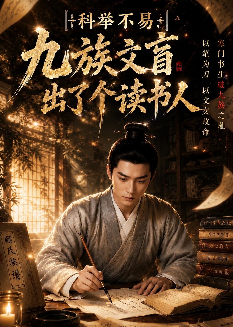 科舉不易，九族文盲出了個讀書人第一季 短劇封面