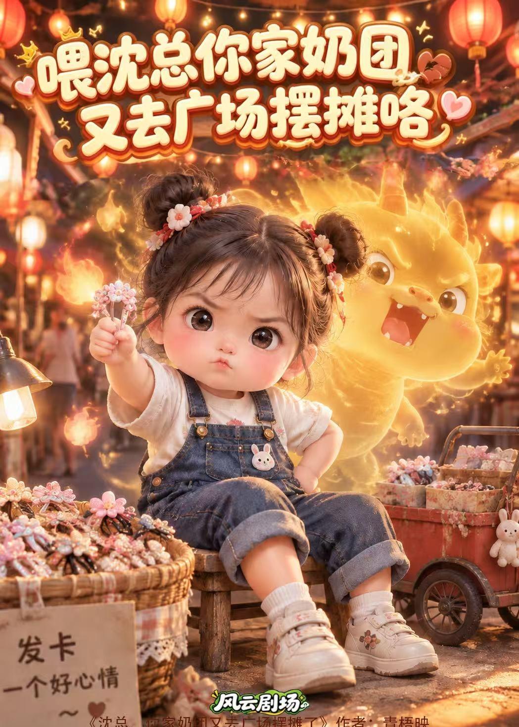 喂沈總你家奶團又去廣場擺攤咯 短劇封面