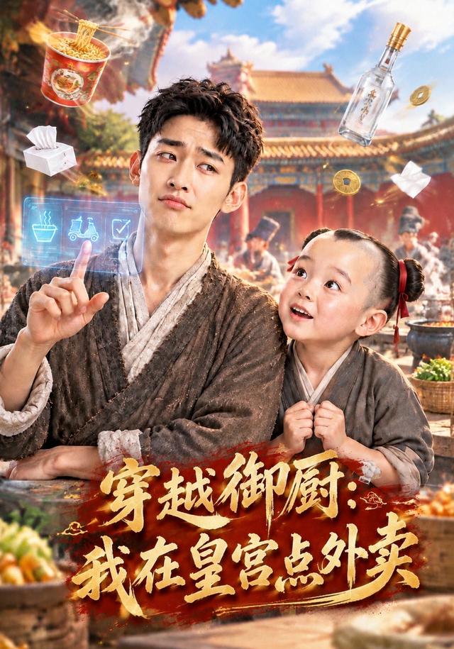 穿越御廚：我在皇宮點外賣 短劇封面